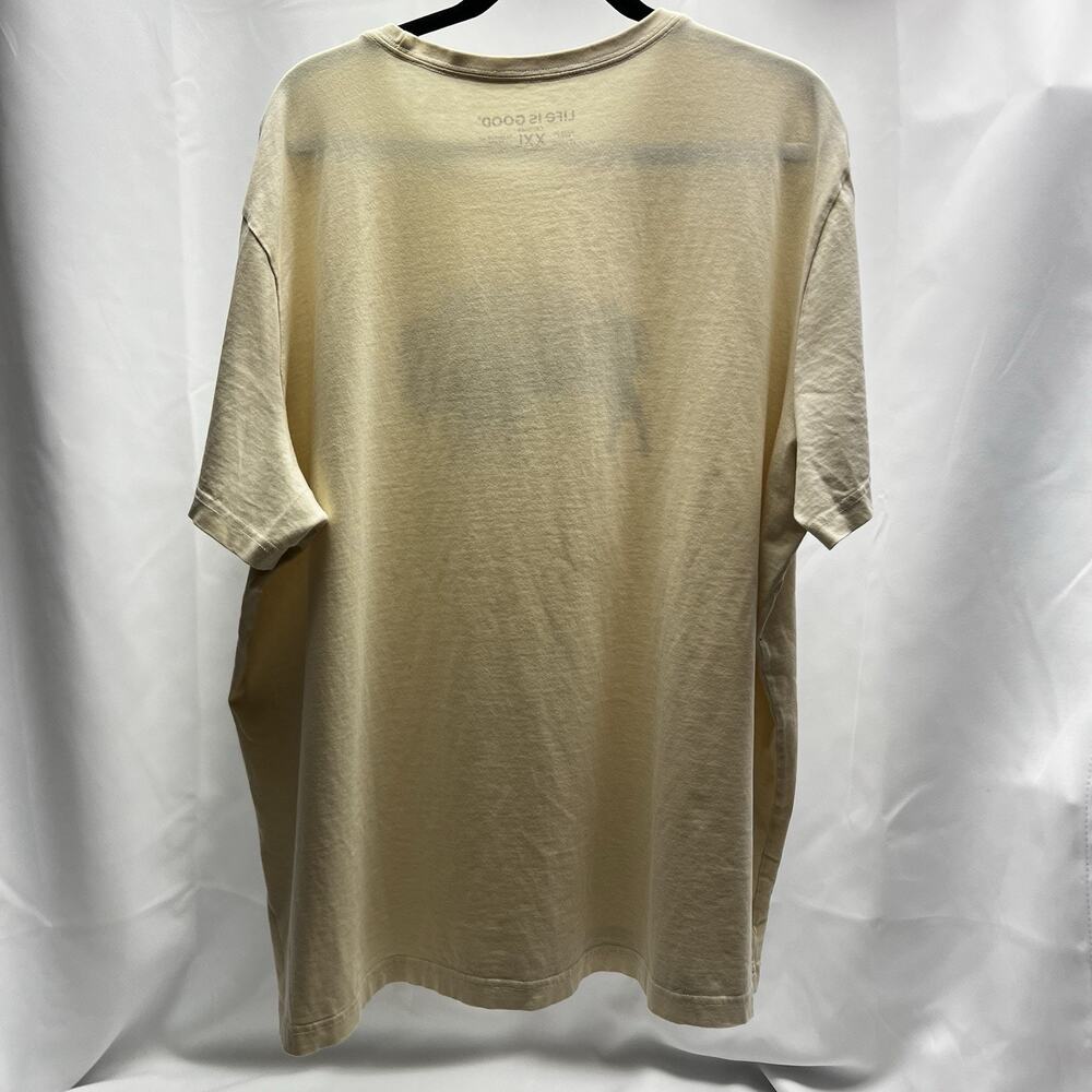 Life Is Good Men’s XXL Graphic T-Shirt Bison Buffalo Short Sleeve Tee Tan - Picture 4 of 8